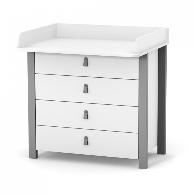 Chest of drawers Veres Monaco 900 (color: white-graphite)