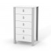 Chest of drawers Veres Monaco 600 (color: white-gray)