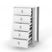 Chest of drawers Veres Monaco 600 (color: white-gray)