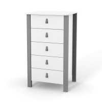 Chest of drawers Veres Monaco 600 (color: white-graphite)