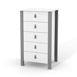 Chest of drawers Veres Monaco 600 (color: white-graphite)