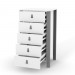 Chest of drawers Veres Monaco 600 (color: white-graphite)