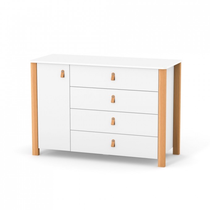 Chest of drawers Veres Monaco 1200 (color: white-beech)