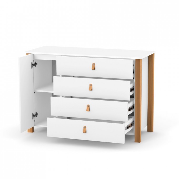 Chest of drawers Veres Monaco 1200 (color: white-beech)