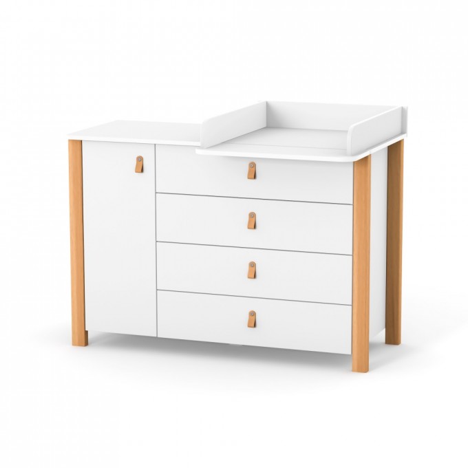 Chest of drawers Veres Monaco 1200 (color: white-beech)