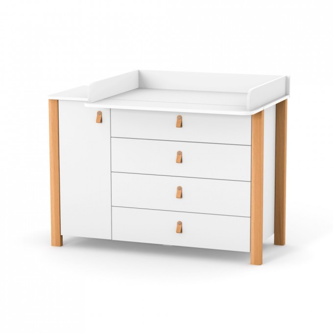 Chest of drawers Veres Monaco 1200 (color: white-beech)