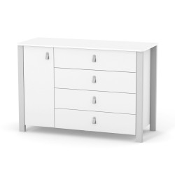 Chest of drawers Veres Monaco 1200 (color: white-gray)