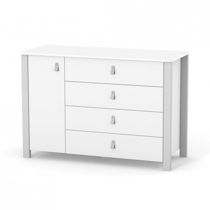 Chest of drawers Veres Monaco 1200 (color: white-gray)