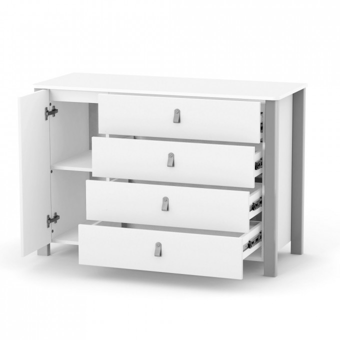 Chest of drawers Veres Monaco 1200 (color: white-gray)