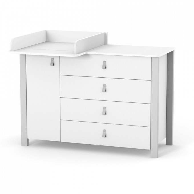 Chest of drawers Veres Monaco 1200 (color: white-gray)