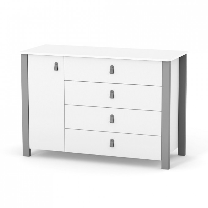 Chest of drawers Veres Monaco 1200 (color: white-graphite)