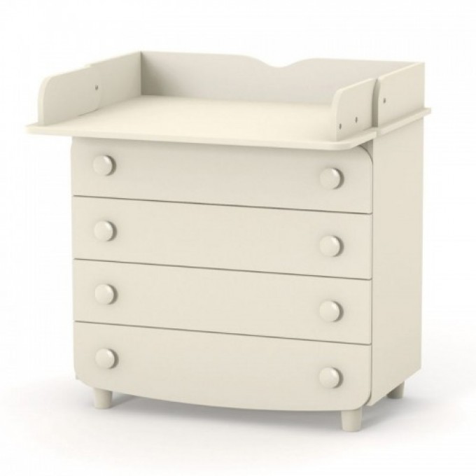 Changing table dresser Veres 900 chipboard (color: stone white)