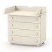 Changing table dresser Veres 900 chipboard (color: stone white)