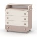 Changing table dresser Veres 900 chipboard (color: kapuchino)