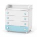 Changing table dresser Veres 900 chipboard (color: white-teal)