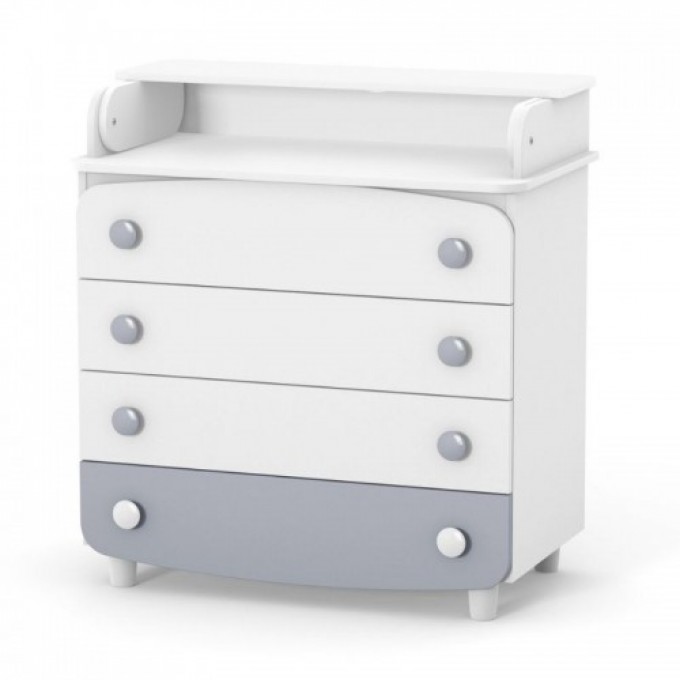 Changing table dresser Veres 900 chipboard (color: white-grey)