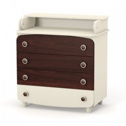 Changing table dresser Veres 900 chipboard (color: stone white-walnut)