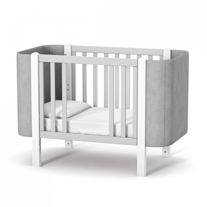 Bed Veres Monaco Velour (color: white-gray)