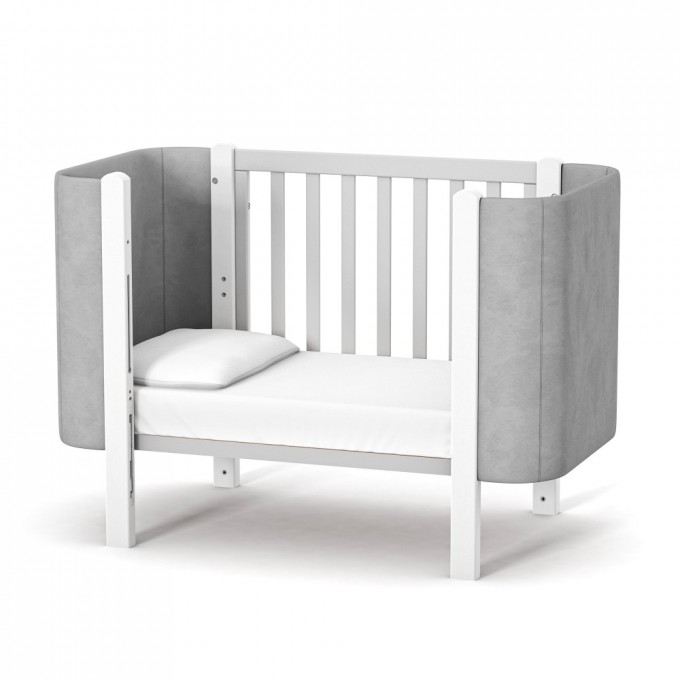 Bed Veres Monaco Velour (color: white-gray)