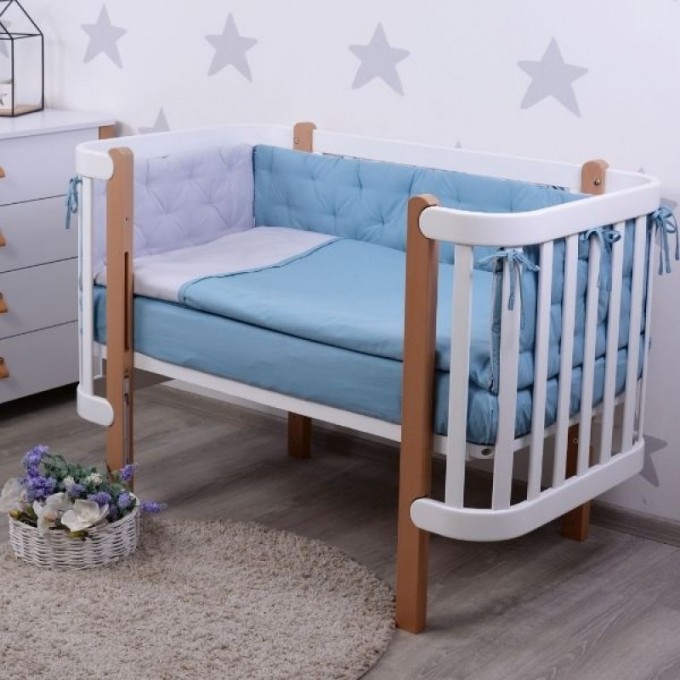 Bed set Veres Stitch Point blue 6 pieces