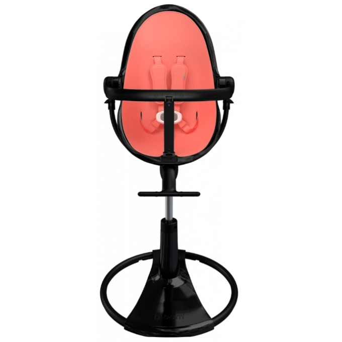 Bloom стульчик для кормления Fresco Noir (без вкладиша)+Bloom набор вкладышей Fresco persimmon red