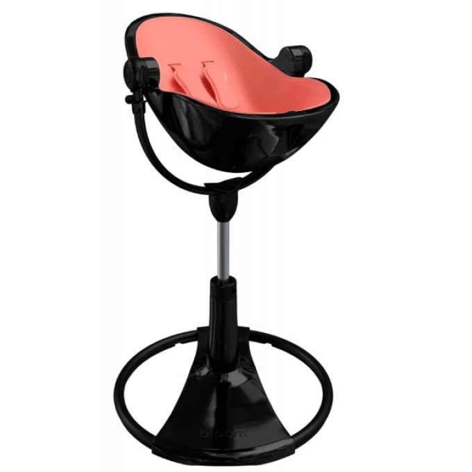 Feeding chair Bloom Fresco Noir persimmon red