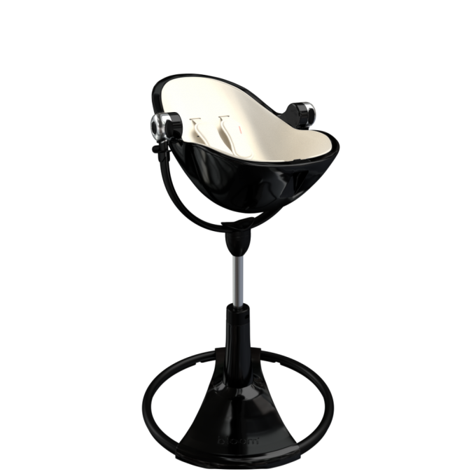 Bloom стульчик для кормления Fresco Noir (без вкладиша)+Bloom набор вкладышей Fresco coconut white