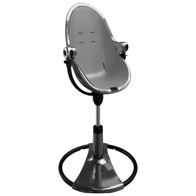 Bloom стульчик для кормления Fresco Titanium (без вкладыша)+Bloom набор вкладышей Fresco Snake Skin Grey