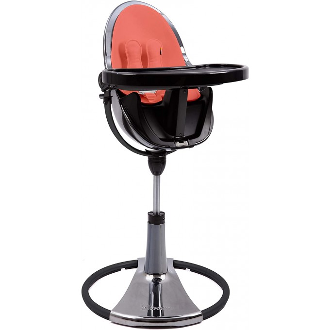 Bloom стульчик для кормления Fresco Titanium (без вкладыша)+Bloom набор вкладышей Fresco persimmon red