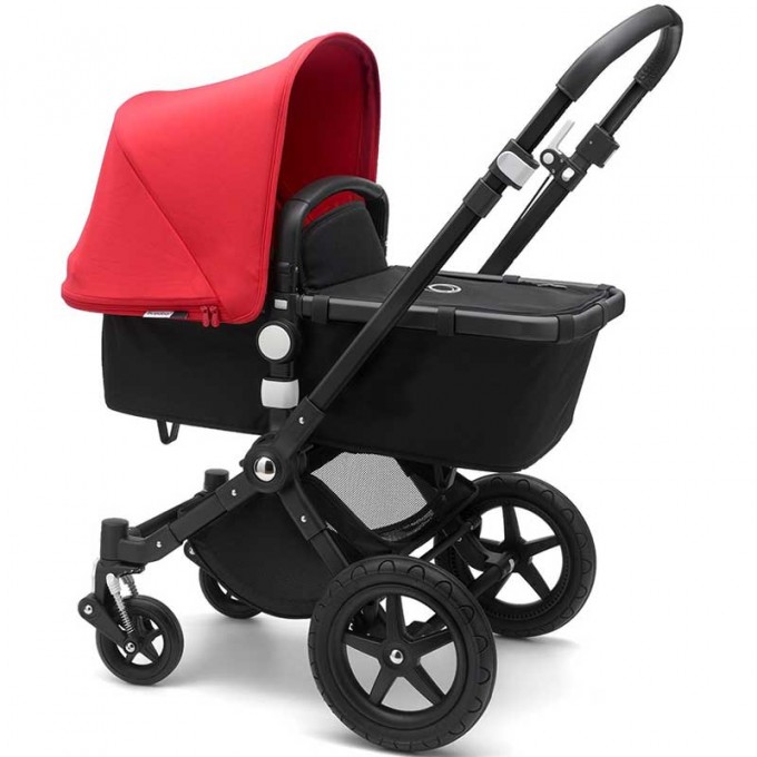 Bugaboo Cameleon 3 Plus red stroller 2 in 1 black chassis
