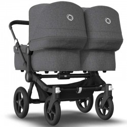 Bugaboo Donkey 3 Black Twin twin stroller 2 in 1 grey melange