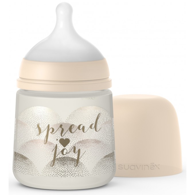 Bottle, physiological teat slow flow, Magical stories gold heart, 150 ml