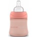 Бутылочка (набор 2 шт), 150 мл Suavinex круглая соска медленный поток, "Basics" розовая