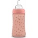 Bottle, round nipple 3-position, "Basics" pink, 270 ml Suavinex