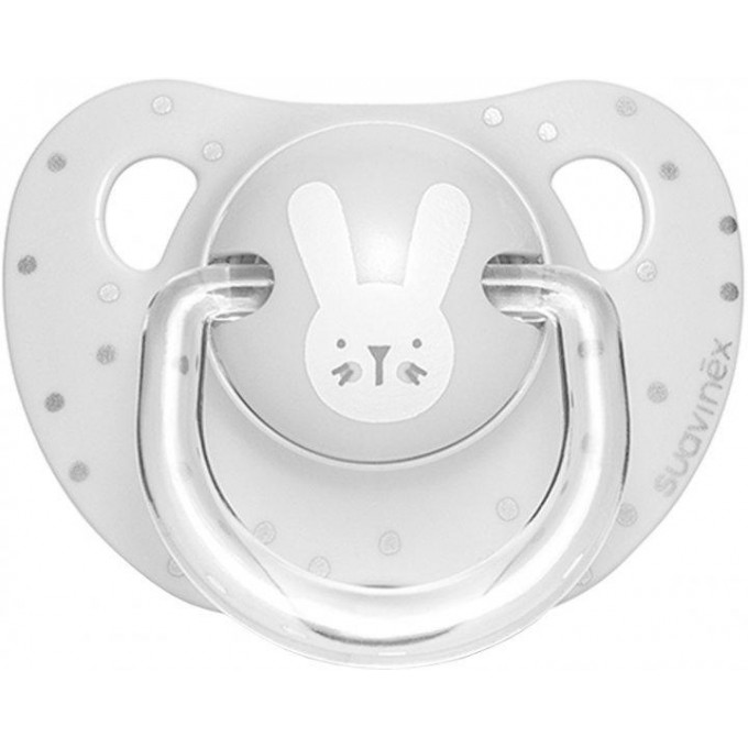 Anatomical pacifier, 0-6 months, Suavinex Hygge gray bunny