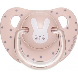 Anatomical pacifier, +18 months, Suavinex Hygge pink bunny